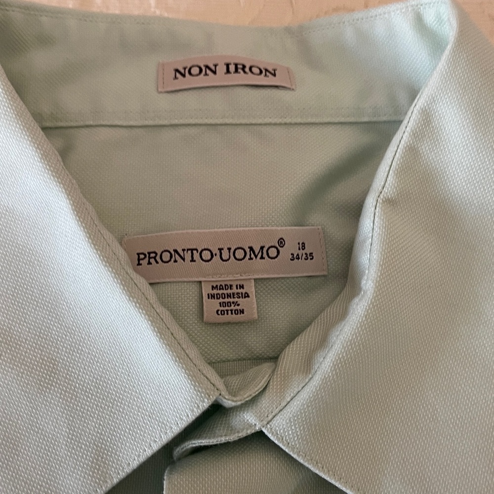 Pronto uomo 18 34/34 mens shirt.